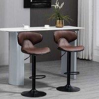 Homcom Stylish Adjustable Swivel Bar Stools