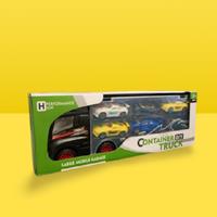 Kids' 12-Car Storage Container Truck with 6 Cars Included
