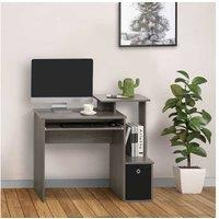 Homcom Small Desk, Keyboard Tray, Grey