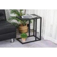 Homcom Stylish Black & White Side Table