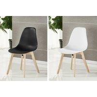 2 Oslo Dining Chairs - Black Or White