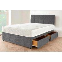 Chenille Ottoman Divan Bed With Storage & Mattress