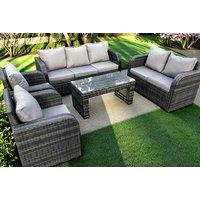 Reclining 7-Seater Weather-Resistant Rattan Garden Furniture Set