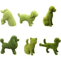 Dog Garden Ornament With Artificial Grass Coat - 6 Styles!
