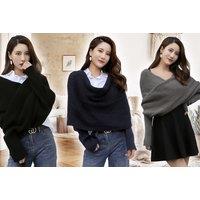 Sleeved Cardigan Wrap Sweater - 3 Colour Options