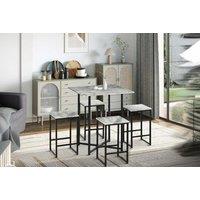 Homcom Sleek Bar Table Set In Stylish Concrete Grey