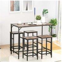 Bar Table Set + 4 Stools, Kitchen