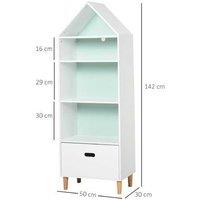Kids 5-Tier Bookshelf, Blue/White