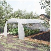 Outsunny Reinforced Walk-In Polytunnel Greenhouse