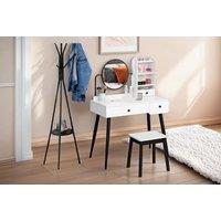 Homcom Elegant Dressing Table Set With 3 Drawers