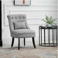 Homcom Upholstered Sofa Chair, Grey