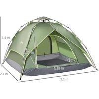 Outsunny 3-Man Pop-Up Camping Tent - Adventure Awaits!