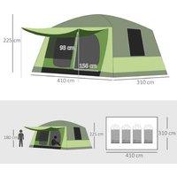 Outsunny 4-8 Man Dome Adventure Tent With Porch