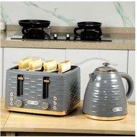 Chic Grey Kettle & Toaster Set