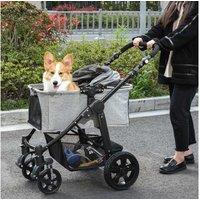 Pawhut 2-In-1 Pet Travel Trolley