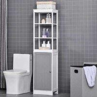 Kleankin Elegant Tall Bathroom Cabinet