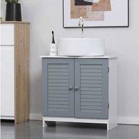 Kleankin Under Sink Cabinet, Grey/White