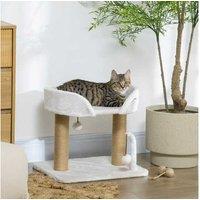 Cat Tree With Toys, White