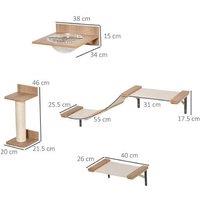Deluxe Wall-Mounted Cat Climbing Shelf Set