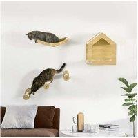 Wall-Mounted Cat Shelves, Center