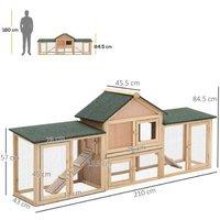 Pawhut Bunny Hutch W/ Ladder, Run