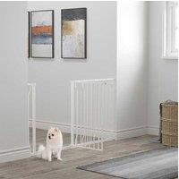 Pawhut Wide Dog Gate, Stairway, White