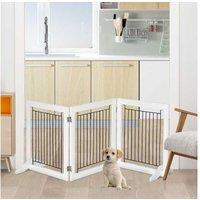 Pawhut Dog Gate, Foldable, 3-Panel