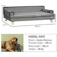 Pawhut Deluxe Dog Sofa - Water-Resistant Comfort