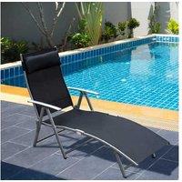 Outsunny Sun Lounger, Foldable, 5 Lvl