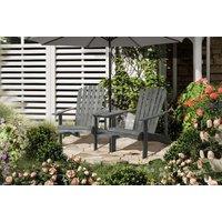 Outsunny Adirondack Duo Delight Chair - Weather-Resistant Fir Wood