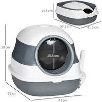 Premium Hooded Cat Litter Tray - Modern, Spacious & Odour-Controlled Cat Toilet