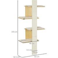 Chic Wall-Mounted Cat Tree - Indoor Delight In Oak