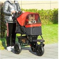 Pawhut Folding 3-Wheel Pet Stroller