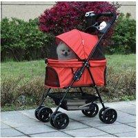 Pawhut Red Foldable Pet Stroller