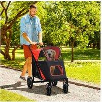 Pawhut Foldable Pet Stroller, Brakes