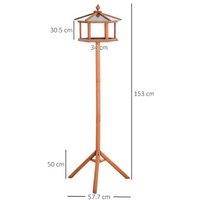 Pawhut Premium Wooden Portable Bird Feeder