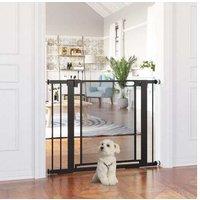 Pawhut Black Auto-Close Dog Gate