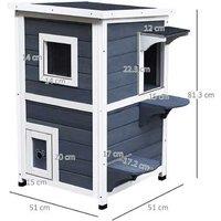Pawhut Deluxe 2-Floor Cat Condo With Window