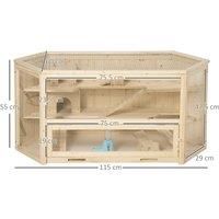 Pawhut Large 3-Tier Hamster Cage