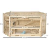 Pawhut Deluxe 3-Tier Hamster Adventure Cage