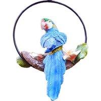 Iron Ring Hanging Parrot Garden Ornament - Outdoor Decor