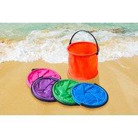Collapsible Outdoor Beach Bucket - 6 Colours - Blue