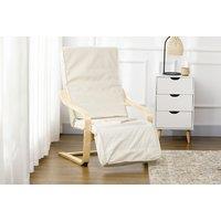 Adjustable Cream White Recliner With Removable Cushion