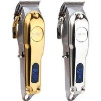 Men's Cordless Hair Clipper & Beard Trimmer - Professional Grooming Kit, Rechargeable, Silver or Gold