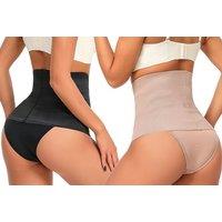 Unisex Black High Waist Tummy Control No Vpl Knickers - Perfect For Seamless Summer Styling