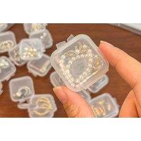 10 Piece Compact Mini Jewellery Storage Box Set - Silver