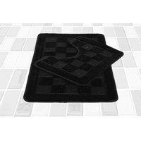 Square Chequered Bath Mat Set - 12 Colours!