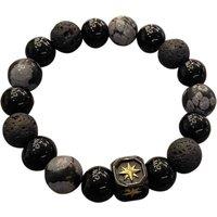 Black Natural Stone Beads Bracelet!