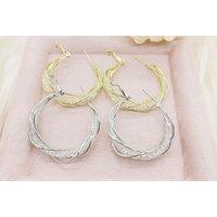 Twisted Hoop Earrings - Gold Or Silver Options