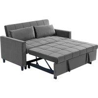 Velvet Convertible Two-Seater Sofa Bed - Modern Space-Saving Design